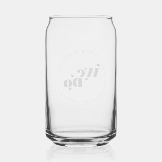 Dekorative moderne Hochzeit Wir tun ID887 Dosenglas (Rückseite)