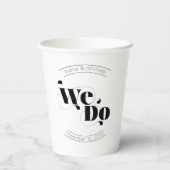 Dekorative moderne Hochzeit Wir tun ID887 Pappbecher (Rückseite)