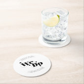 Dekorative moderne Hochzeit Wir tun ID887 Runder Pappuntersetzer (Vor Ort)