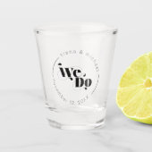 Dekorative moderne Hochzeit Wir tun ID887 Schnapsglas (Vorderseite)