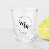Dekorative moderne Hochzeit Wir tun ID887 Schnapsglas (Vorderseite)
