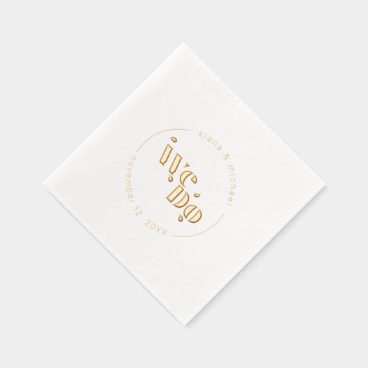 Dekorative moderne Hochzeit Wir tun ID887 Servietten Mit Folie (Rechts)