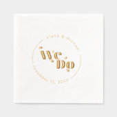 Dekorative moderne Hochzeit Wir tun ID887 Servietten Mit Folie (Vorderseite)