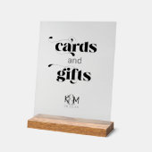 Dekorative moderne Hochzeitkarten und Geschenke ID Acrylschild (Winkel)