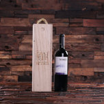 Dekorative Monogram Natural Woine Wine Gift Box<br><div class="desc">Ein Single Flaschenweinkarton.</div>