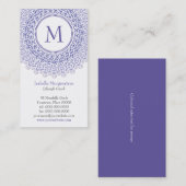 Dekorative Monogramm-Visitenkarte Visitenkarte (Vorne/Hinten)