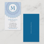 Dekorative Monogramm-Visitenkarte Visitenkarte (Vorne/Hinten)