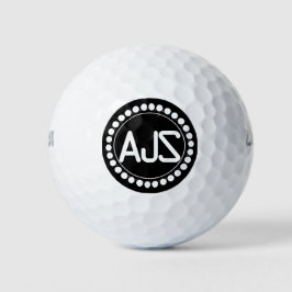 Dekorative Monogrammdesign Golfball