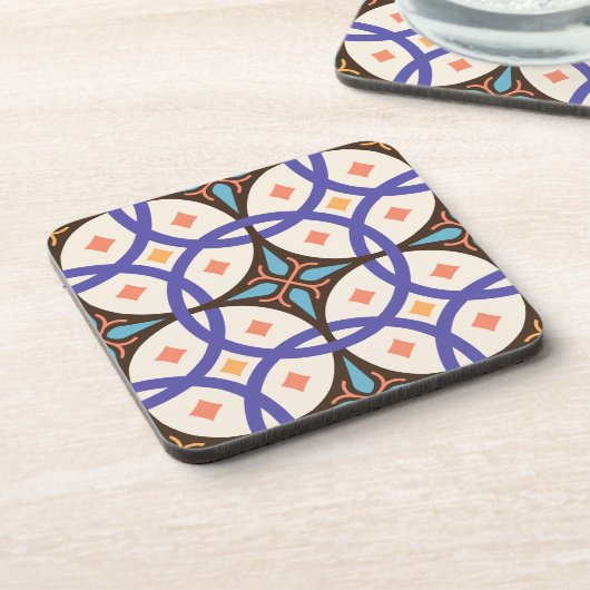 Dekorative Mosaik-Keramik Verziertes Fliesenmuster Getränkeuntersetzer (Linke Seite)