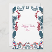 Dekorative Motif Osterbrunch Chick Birds Bunny Einladung (Rückseite)