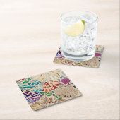 Dekorative Muscheln Rechteckiger Pappuntersetzer (Vor Ort)