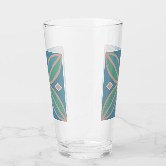 Dekorative Muster hübsche Tees und Pinsel Glas (Rechts)