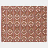 Dekorative Muster in rostigen Pinseln und Terracot Fleecedecke (Vorderseite (Horizontal))