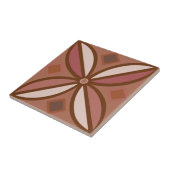 Dekorative Muster in rostigen Pinseln und Terracot Fliese (Seite)