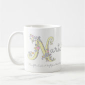 Dekorative N Monogramm-Tasse Nurianamensbedeutung Kaffeetasse (Links)