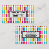 Dekorative Nageldesigns | Nagelpolnischer Brush Visitenkarte (Vorne/Hinten)