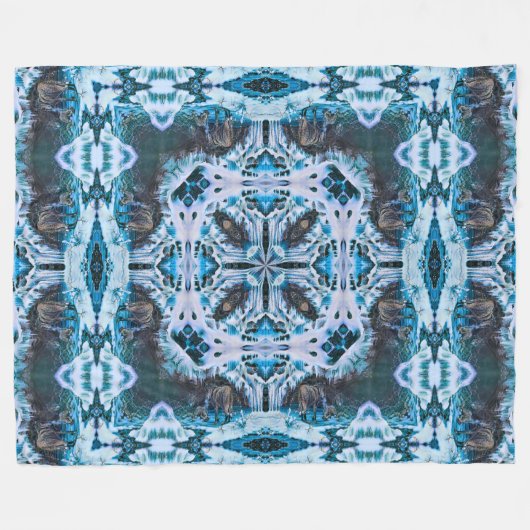 Dekorative Native Winter Wolf Spirit Shaman Wheel Fleecedecke (Vorderseite (Horizontal))