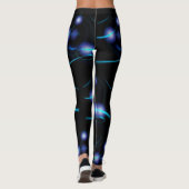 dekorative Neonleuchten mit glänzenden Formen Leggings (Rückseite)