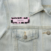 Dekorative Niedlich rosa Schwarz Wiederverwendbare Namensschild (Beispiel)