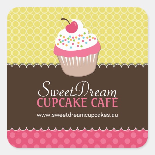 Dekorative Niedliche Cupcake Jar Stickers (Vorderseite)