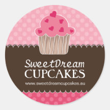 Dekorative Niedliche Cupcake Jar Stickers