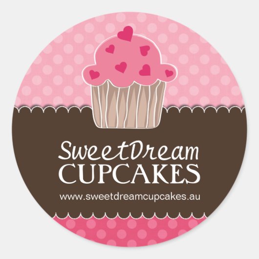 Dekorative Niedliche Cupcake Jar Stickers (Vorderseite)