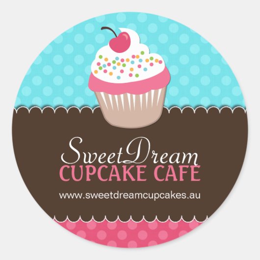 Dekorative Niedliche Cupcake Jar Stickers (Vorderseite)