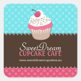Dekorative Niedliche Cupcake Jar Stickers