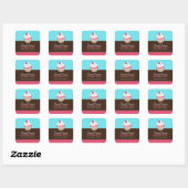 Dekorative Niedliche Cupcake Jar Stickers (Blatt)
