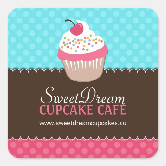 Dekorative Niedliche Cupcake Jar Stickers (Vorderseite)