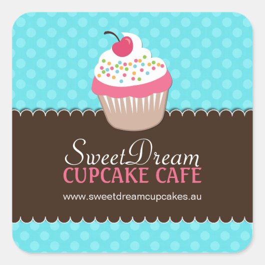 Dekorative Niedliche Cupcake Jar Stickers (Vorderseite)