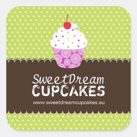 Dekorative Niedliche Cupcake Stickers (Vorderseite)