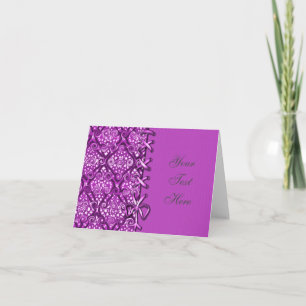 Dekorative Note Card mit lackiertem rosa Muster Karte