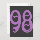 DEKORATIVE NUMMER 98 POSTKARTE (Vorne/Hinten)