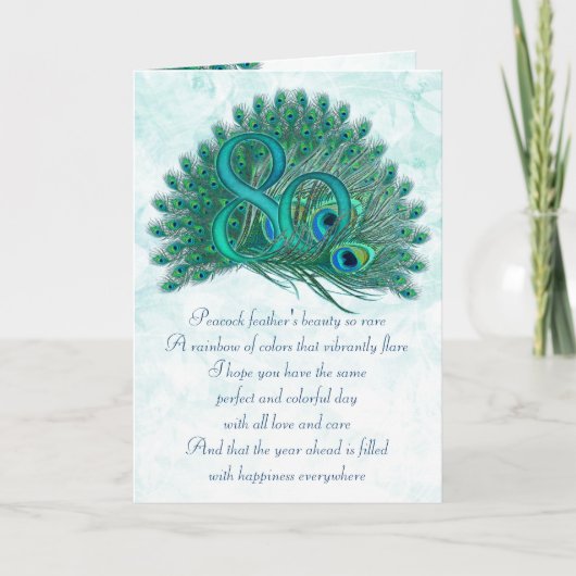 dekorative nummerierte Karten des 80. Geburtstages (Vorderseite)