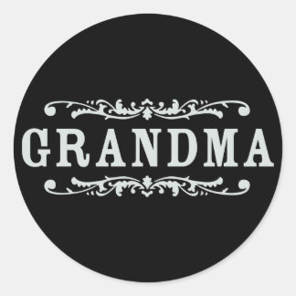 Dekorative Oma Runder Aufkleber