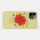 Dekorative Orange Blume Abstrakt Botanischer Name Case-Mate iPhone Hülle (Rückseite (Horizontal))