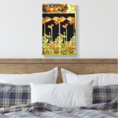 Dekorative (orange Blume) von Alphonse Mucha Vec Leinwanddruck (Insitu (Schlafzimmer))