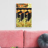 Dekorative (orange Blume) von Alphonse Mucha Vec Leinwanddruck (Insitu (Wohnzimmer))