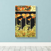 Dekorative (orange Blume) von Alphonse Mucha Vec Leinwanddruck (Insitu (Holzboden))