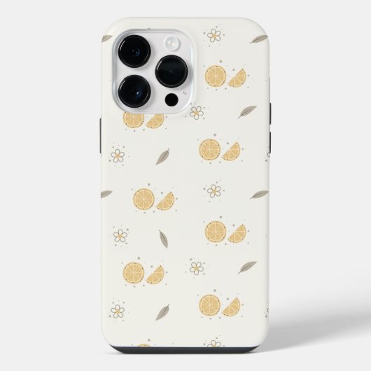Dekorative Orange Slice Print iPhone Hülle (Rückseite)