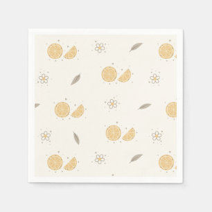 Dekorative Orange Slice Print Napkins Serviette