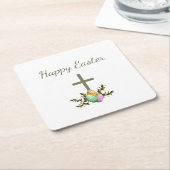 Dekorative Ostereier Botanisches einfaches Kreuz Rechteckiger Pappuntersetzer (angewinkelt)