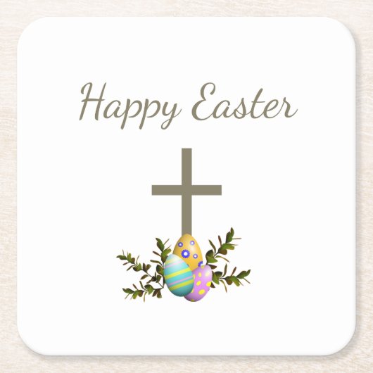 Dekorative Ostereier Botanisches einfaches Kreuz Rechteckiger Pappuntersetzer (Vorderseite)