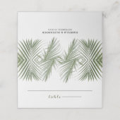 Dekorative Palmenbaume Platzkarte (Außenseite Aufgefaltet)