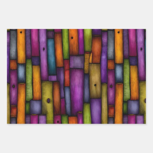 DEKORATIVE PAPIERBUCHSPINNEN SET GESCHENKPAPIER SET (Vorderseite 3)