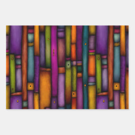 DEKORATIVE PAPIERBUCHSPINNEN SET GESCHENKPAPIER SET