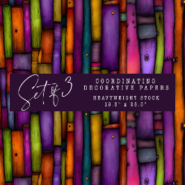 DEKORATIVE PAPIERBUCHSPINNEN SET GESCHENKPAPIER SET