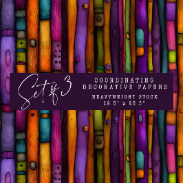 DEKORATIVE PAPIERBUCHSPINNEN SET GESCHENKPAPIER SET