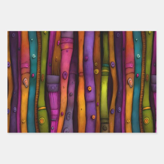 DEKORATIVE PAPIERBUCHSPINNEN SET GESCHENKPAPIER SET (Vorderseite 2)